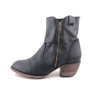 Freebird by Steven South Black Leather Ankle Boots 7